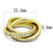 Gold Wedding Rings 3W1330 Gold Brass Ring with AAA Grade CZ