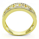 Gold Wedding Rings 3W1459 Gold Brass Ring with AAA Grade CZ