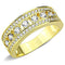 Gold Wedding Rings 3W1459 Gold Brass Ring with AAA Grade CZ