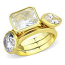 Silver Jewelry Rings Gold Wedding Rings 3W1482 Gold Brass Ring with AAA Grade CZ Alamode Fashion Jewelry Outlet