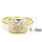 Gold Wedding Rings 3W1483 Gold Brass Ring with AAA Grade CZ