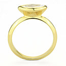 Gold Wedding Rings 3W1484 Gold Brass Ring with AAA Grade CZ