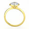 Gold Wedding Rings 3W1485 Gold Brass Ring with AAA Grade CZ