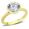 Gold Wedding Rings 3W1485 Gold Brass Ring with AAA Grade CZ