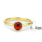 Gold Wedding Rings 3W1496 Gold Brass Ring with Synthetic in Garnet