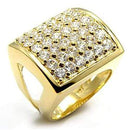 Gold Wedding Rings 7X003 Gold Brass Ring with AAA Grade CZ