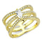 Gold Wedding Rings TK3705 Gold - Stainless Steel Ring with AAA Grade CZ