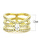 Gold Wedding Rings TK3705 Gold - Stainless Steel Ring with AAA Grade CZ