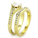 Gold Wedding Rings TK3706 Gold - Stainless Steel Ring with AAA Grade CZ