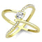 Gold Wedding Rings TK3709 Gold - Stainless Steel Ring with AAA Grade CZ