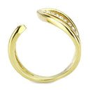 Gold Wedding Rings TK3710 Gold - Stainless Steel Ring with Crystal