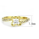 Gold Wedding Rings TK3711 Gold - Stainless Steel Ring with AAA Grade CZ