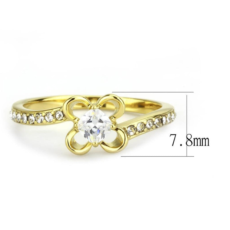 Gold Wedding Rings TK3711 Gold - Stainless Steel Ring with AAA Grade CZ