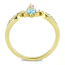 Gold Wedding Rings TK3712 Gold - Stainless Steel Ring with AAA Grade CZ