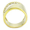 Gold Wedding Rings TK3715 Gold - Stainless Steel Ring with Crystal