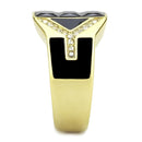 Gold Wedding Rings TK3721 Gold - Stainless Steel Ring with CZ