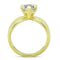 Gold Wedding Rings TK390G Gold - Stainless Steel Ring with AAA Grade CZ