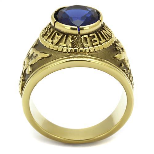 Gold Wedding Rings TK414708G Gold - Stainless Steel Ring with Synthetic