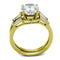 Gold Wedding Rings TK44701 Gold - Stainless Steel Ring with AAA Grade CZ