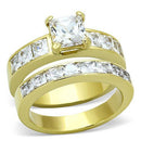 Gold Wedding Rings TK61206G Gold - Stainless Steel Ring with AAA Grade CZ