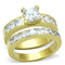 Gold Wedding Rings TK61206G Gold - Stainless Steel Ring with AAA Grade CZ