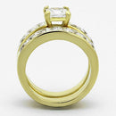 Gold Wedding Rings TK61206G Gold - Stainless Steel Ring with AAA Grade CZ