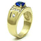 Gold Wedding Rings TK715 Gold - Stainless Steel Ring with Synthetic