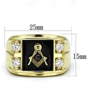 Gold Wedding Rings TK719 Gold - Stainless Steel Ring with AAA Grade CZ