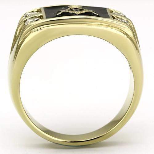 Gold Wedding Rings TK719 Gold - Stainless Steel Ring with AAA Grade CZ