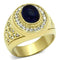 Gold Wedding Rings TK720 Gold - Stainless Steel Ring with Synthetic