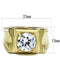 Gold Wedding Rings TK721 Gold - Stainless Steel Ring with AAA Grade CZ