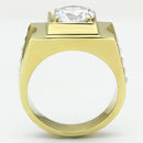 Gold Wedding Rings TK721 Gold - Stainless Steel Ring with AAA Grade CZ