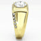 Gold Wedding Rings TK721 Gold - Stainless Steel Ring with AAA Grade CZ