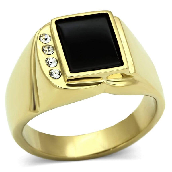 Gold Wedding Rings TK722 Gold - Stainless Steel Ring with Semi-Precious