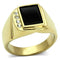 Gold Wedding Rings TK722 Gold - Stainless Steel Ring with Semi-Precious