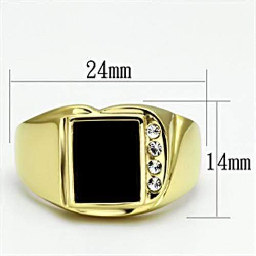 Gold Wedding Rings TK722 Gold - Stainless Steel Ring with Semi-Precious