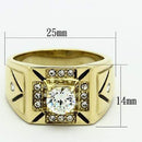 Gold Wedding Rings TK723 Gold - Stainless Steel Ring with AAA Grade CZ