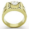 Gold Wedding Rings TK723 Gold - Stainless Steel Ring with AAA Grade CZ