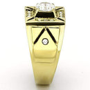 Gold Wedding Rings TK723 Gold - Stainless Steel Ring with AAA Grade CZ