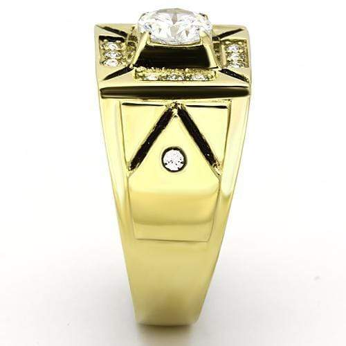 Gold Wedding Rings TK723 Gold - Stainless Steel Ring with AAA Grade CZ