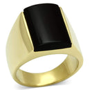 Gold Wedding Rings TK726 Gold - Stainless Steel Ring with Semi-Precious
