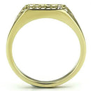 Gold Wedding Rings TK727 Gold - Stainless Steel Ring with Crystal