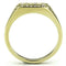 Gold Wedding Rings TK727 Gold - Stainless Steel Ring with Crystal