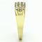 Gold Wedding Rings TK727 Gold - Stainless Steel Ring with Crystal