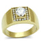 Gold Wedding Rings TK728 Gold - Stainless Steel Ring with AAA Grade CZ