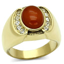 Gold Wedding Rings TK729 Gold - Stainless Steel Ring with Semi-Precious in Siam