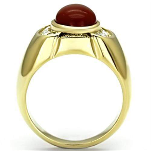 Gold Wedding Rings TK729 Gold - Stainless Steel Ring with Semi-Precious in Siam