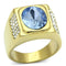 Gold Wedding Rings TK730 Gold - Stainless Steel Ring with Synthetic