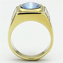 Gold Wedding Rings TK730 Gold - Stainless Steel Ring with Synthetic