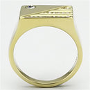 Gold Wedding Rings TK731 Gold - Stainless Steel Ring with Crystal